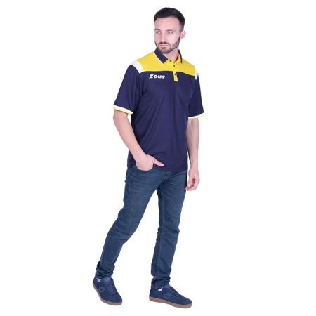 ΑΝΔΡΙΚΟ T-SHIRT ZEUS Polo Vesuvio Blu/Giallo 512889 Polo Vesuvio εικόνα 3
