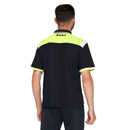 ΑΝΔΡΙΚΟ T- SHIRT ZEUS Polo Vesuvio Nero/Giallo Fluo 518340 Polo Vesuvio εικόνα 3