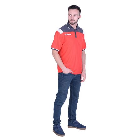 Tricou Barbati ZEUS Polo Vesuvio Rosso/Dark Grey 512892 Polo Vesuvio imagine 3