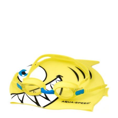 Set Casca Si Ochelari De Inot AQUA SPEED Swimming Set Fish 18 522635 88