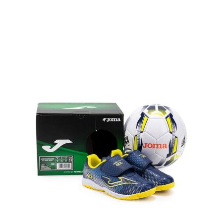 Комплект Футболни Обувки за Зала и Футболна Топка JOMA Gol JR 2603 Indoor Navy Blue/Royal Blue 534334 GOJS2603INV изображение 3