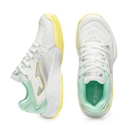 Incaltaminte Tenis Copii JOMA Master 1000 JR 2632 White/Turquoise 533443 JMATS2632C imagine 5