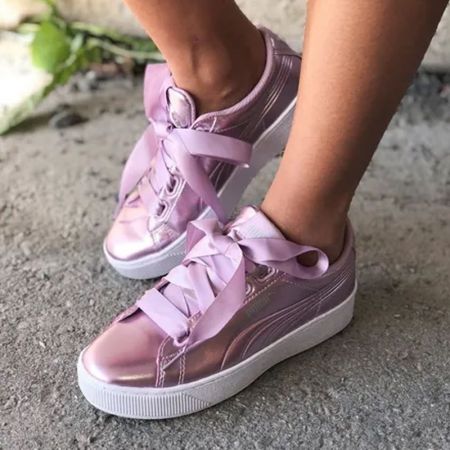 ΠΑΙΔΙΚΑ SNEAKERS PUMA Vikky Platform Ribbon 518806 366419-04 εικόνα 10