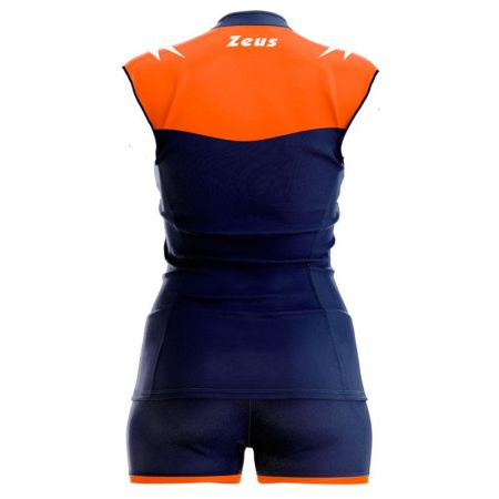 Echipament Volei ZEUS Kit Volley Sara Slim Fit Blu/Arancio Fluo 525688 Kit Volley Sara imagine 2