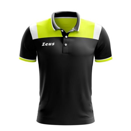 ΑΝΔΡΙΚΟ T- SHIRT ZEUS Polo Vesuvio Nero/Giallo Fluo 518340 Polo Vesuvio εικόνα 4