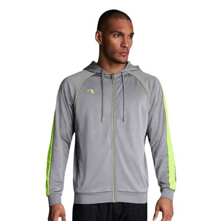 Мъжки Суичър MUSAI Afiki Jacket Light Grey/Fluor Yellow 533037 MU0302