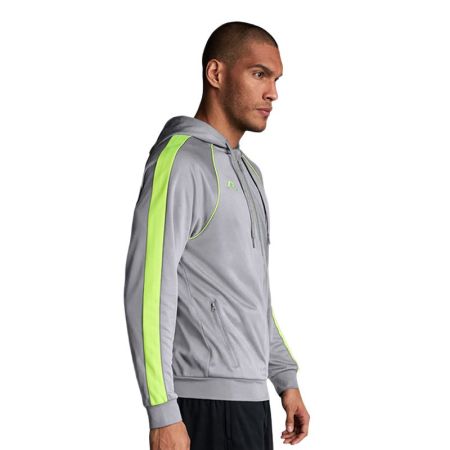 Мъжки Суичър MUSAI Afiki Jacket Light Grey/Fluor Yellow 533037 MU0302 изображение 3