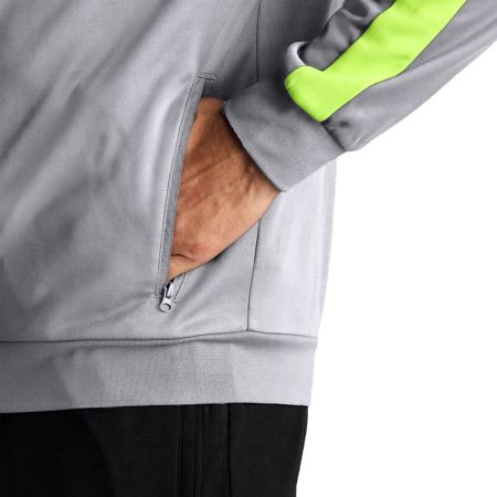 Мъжки Суичър MUSAI Afiki Jacket Light Grey/Fluor Yellow 533037 MU0302 изображение 5