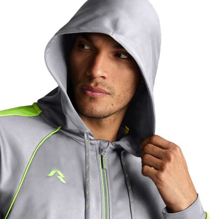 Мъжки Суичър MUSAI Afiki Jacket Light Grey/Fluor Yellow 533037 MU0302 изображение 6