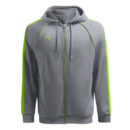 Мъжки Суичър MUSAI Afiki Jacket Light Grey/Fluor Yellow 533037 MU0302 изображение 7