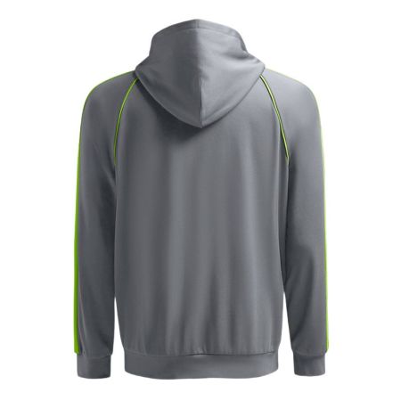 Мъжки Суичър MUSAI Afiki Jacket Light Grey/Fluor Yellow 533037 MU0302 изображение 8