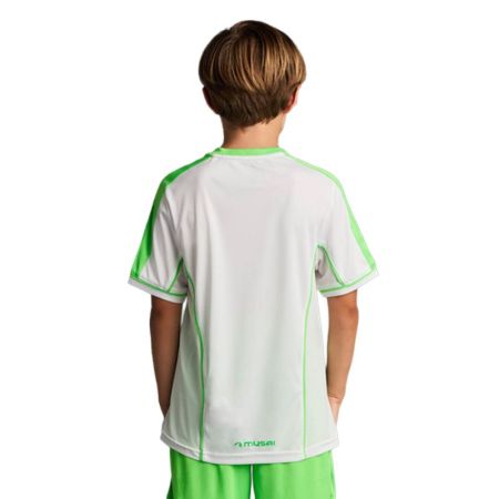 Детска Тениска MUSAI Afiki Kids T-Shirt White/Fluor Green 532742 MU0104 изображение 2