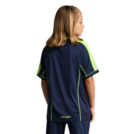 Детска Тениска MUSAI Afiki Kids T-Shirt Navy Blue/Fluor Yellow 532746 MU0104 изображение 2