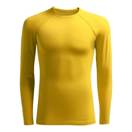 Bluza Termica Sport Copii MUSAI Joto Thermal Long Sleeve Kids T-Shirt Yellow 532822 MU0109 imagine 3
