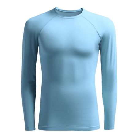 Bluza Termica Sport Copii MUSAI Joto Thermal Long Sleeve Kids T-Shirt Sky Blue 532826 MU0109 imagine 3