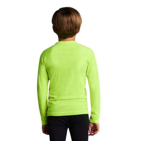 Bluza Termica Sport Copii MUSAI Joto Thermal Long Sleeve Kids T-Shirt Fluor Yellow 532832 MU0109 imagine 2