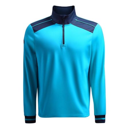 Bluza Barbati MUSAI Ishi Sweatshirt Fluor Turquoise/Navy Blue 532535 MU0308 imagine 6