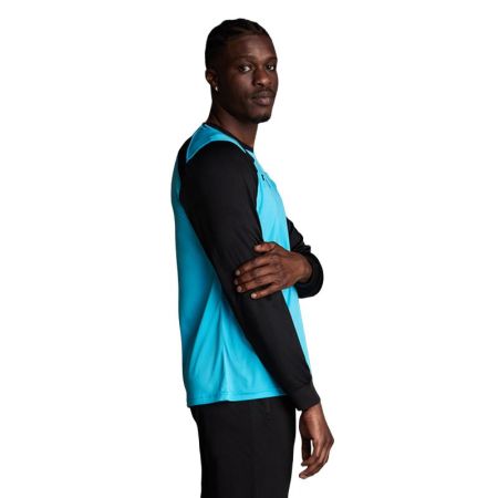 Bluza Barbati MUSAI Wata Long Sleeve T-Shirt Fluor Turquoise/Black 532770 MU0106 imagine 3
