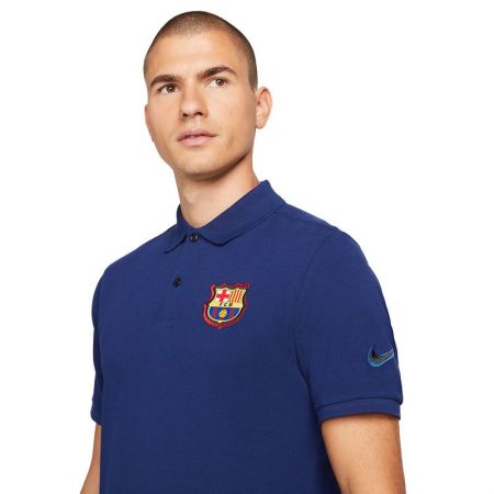 Tricou Barbati NIKE FC Barcelona Crew Polo Shirt 523813 DH7850-492 imagine 3