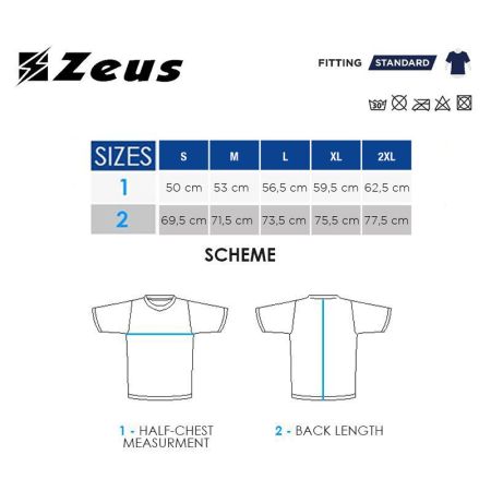 Tricou Barbati ZEUS T-Shirt ZS7 Royal/Bianco 529391 T-SHIRT ZS7 imagine 6