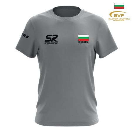 Детска Тренировъчна Тениска BULGARIA Zeus T-Shirt Basic Grigio 529824 T-Shirt Basic-BVF-O