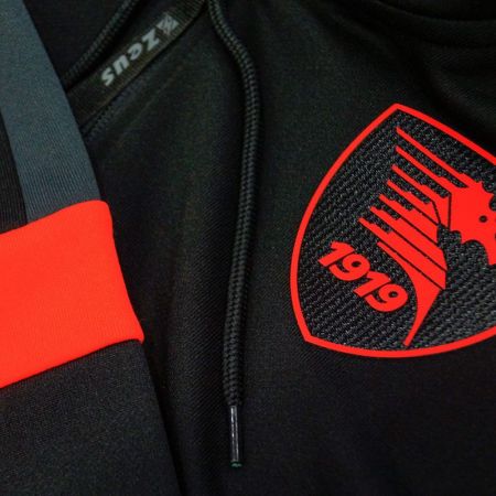 Hanorac Barbati ZEUS Salernitana Felpa Relax 22/23 Nero/Solar Red 527184  Felpa Relax Salernitana imagine 4