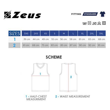 Двулицев Баскетболен Екип ZEUS Kit Doblo Bianco/Rosso 524266 Kit Doblo NEW изображение 3