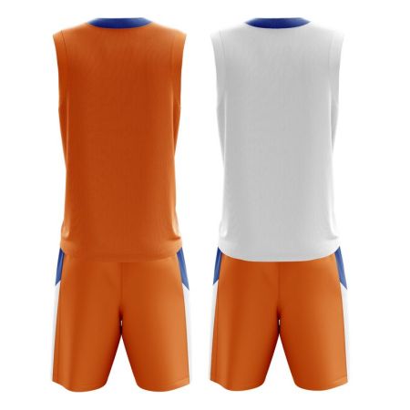 Двулицев Баскетболен Екип ZEUS Reversible Kit Jam Arancio/Bianco 511299 KIT JAM изображение 2