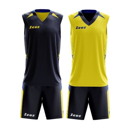 ΠΑΙΔΙΚΗ ΑΘΛΗΤΙΚΗ ΕΜΦΑΝΙΣΗ ΜΠΑΣΚΕΤ ZEUS Reversible Kit Jam Blu/Giallo 511305 KIT JAM