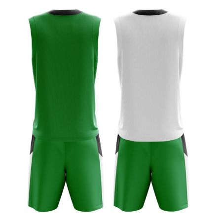 Двулицев Баскетболен Екип ZEUS Reversible Kit Jam Verde/Bianco 511297 KIT JAM изображение 2