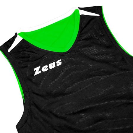 Двулицев Баскетболен Екип ZEUS Reversible Kit Jam Verde fluo/Nero 511300 KIT JAM изображение 4