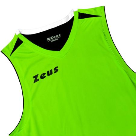 Двулицев Баскетболен Екип ZEUS Reversible Kit Jam Verde fluo/Nero 511300 KIT JAM изображение 5