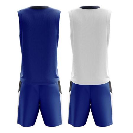 Двулицев  Баскетболен Екип ZEUS Reversible Kit Jam Royal/Bianco 511296 KIT JAM изображение 6