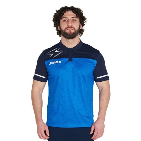 Tricou Barbati ZEUS Polo Bikolor Royal/Blu 524028 Polo Bikolor imagine 3