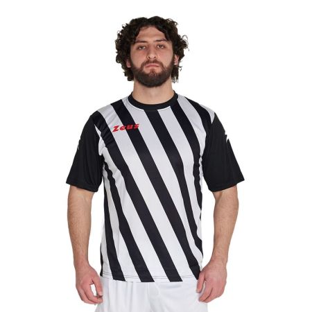 ΑΝΔΡΙΚΟ T-SHIRT ZEUS Shirt Zip Nero/Bianco 524396 Shirt Zip εικόνα 2