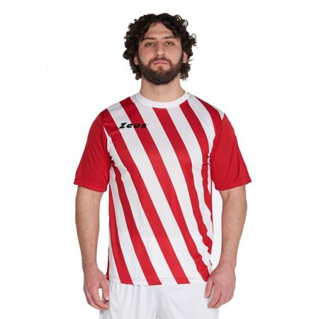 ΑΝΔΡΙΚΟ T-SHIRT ZEUS Shirt Zip Rosso/Bianco 524394 Shirt Zip εικόνα 3