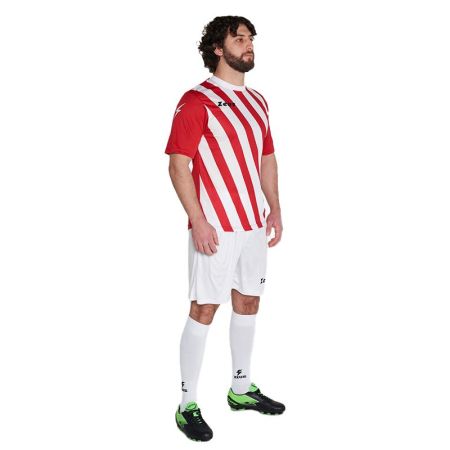 ΑΝΔΡΙΚΟ T-SHIRT ZEUS Shirt Zip Rosso/Bianco 524394 Shirt Zip εικόνα 5