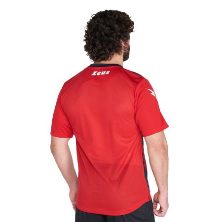 Tricou Barbati ZEUS Shirt Zip Rosso/Blu 524397 Shirt Zip imagine 3