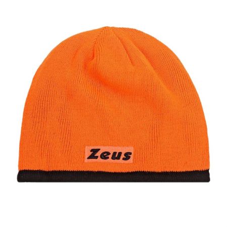 Caciula De Iarna Cu Doua Fete ZEUS Reversible Zuccotto Bikolor Nero/Arancio Fluo 518322 ZUCCOTTO BIKOLOR-O imagine 2